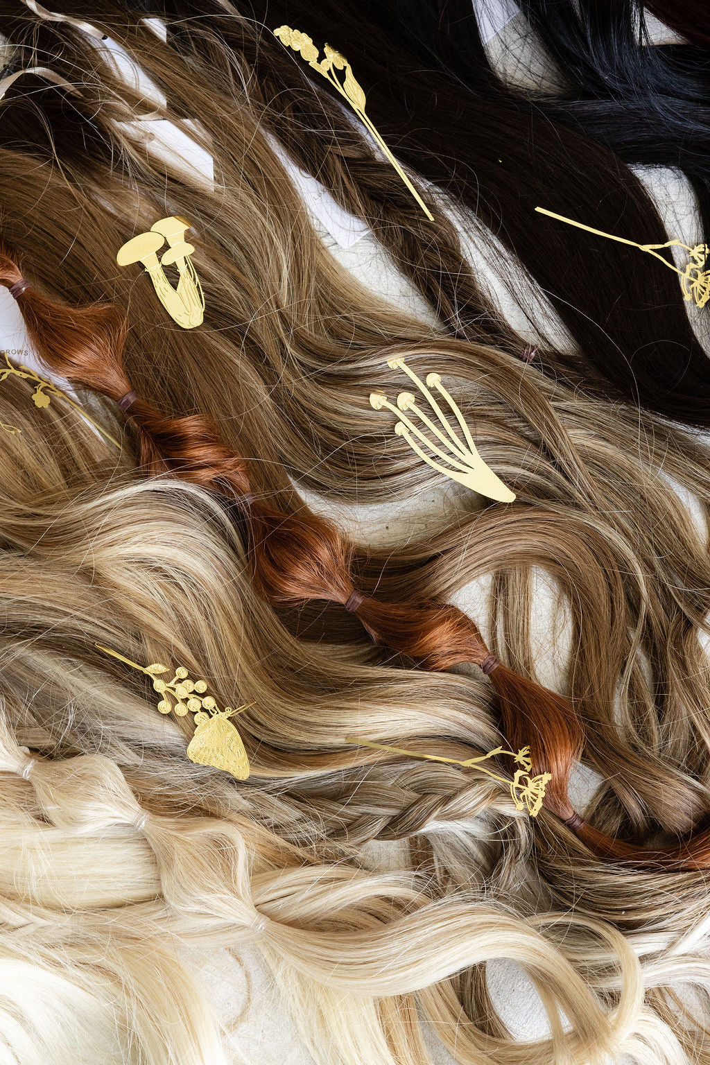 A close study of shades laid with gilded botanical motifs